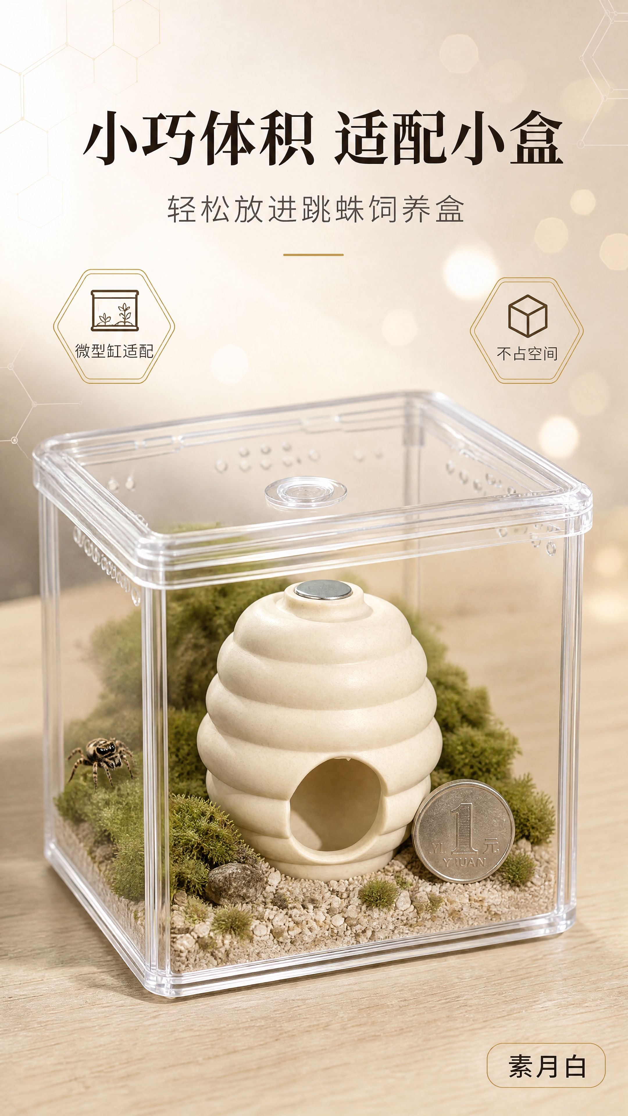 [商品] 使用【图1】米白跳蛛蜂巢躲避屋进行图生图；保留下宽上… - 图片创意预览