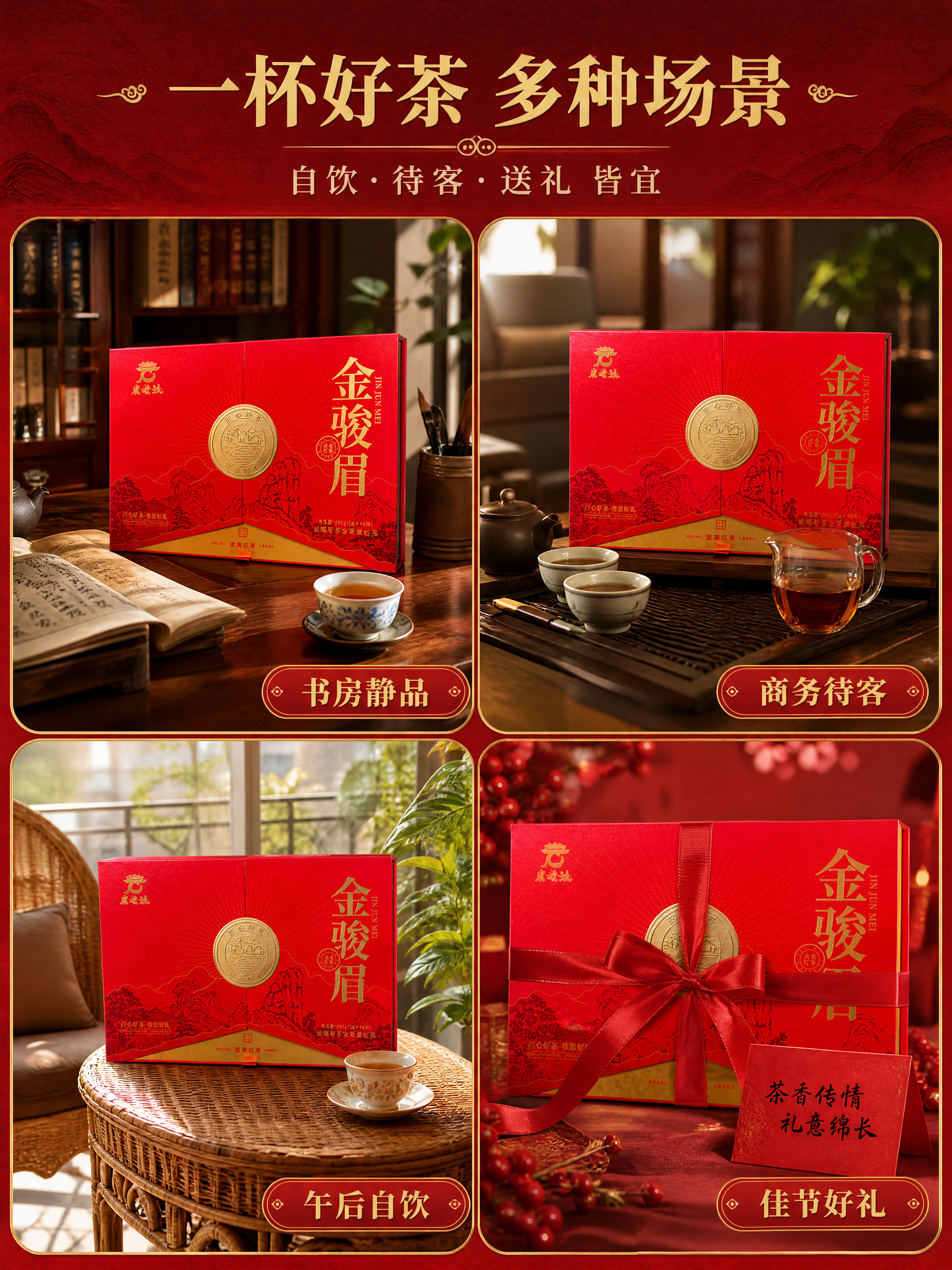 [商品] 使用【图2】岩曦号金骏眉红色礼盒；保留礼盒所有外观细… - 图片创意预览