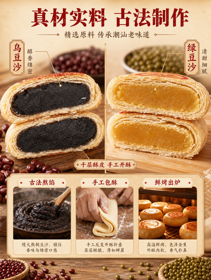 [详情-2] 成分/产地专张，潮汕古法工艺+真材实料展示，建立… - 图片创意预览