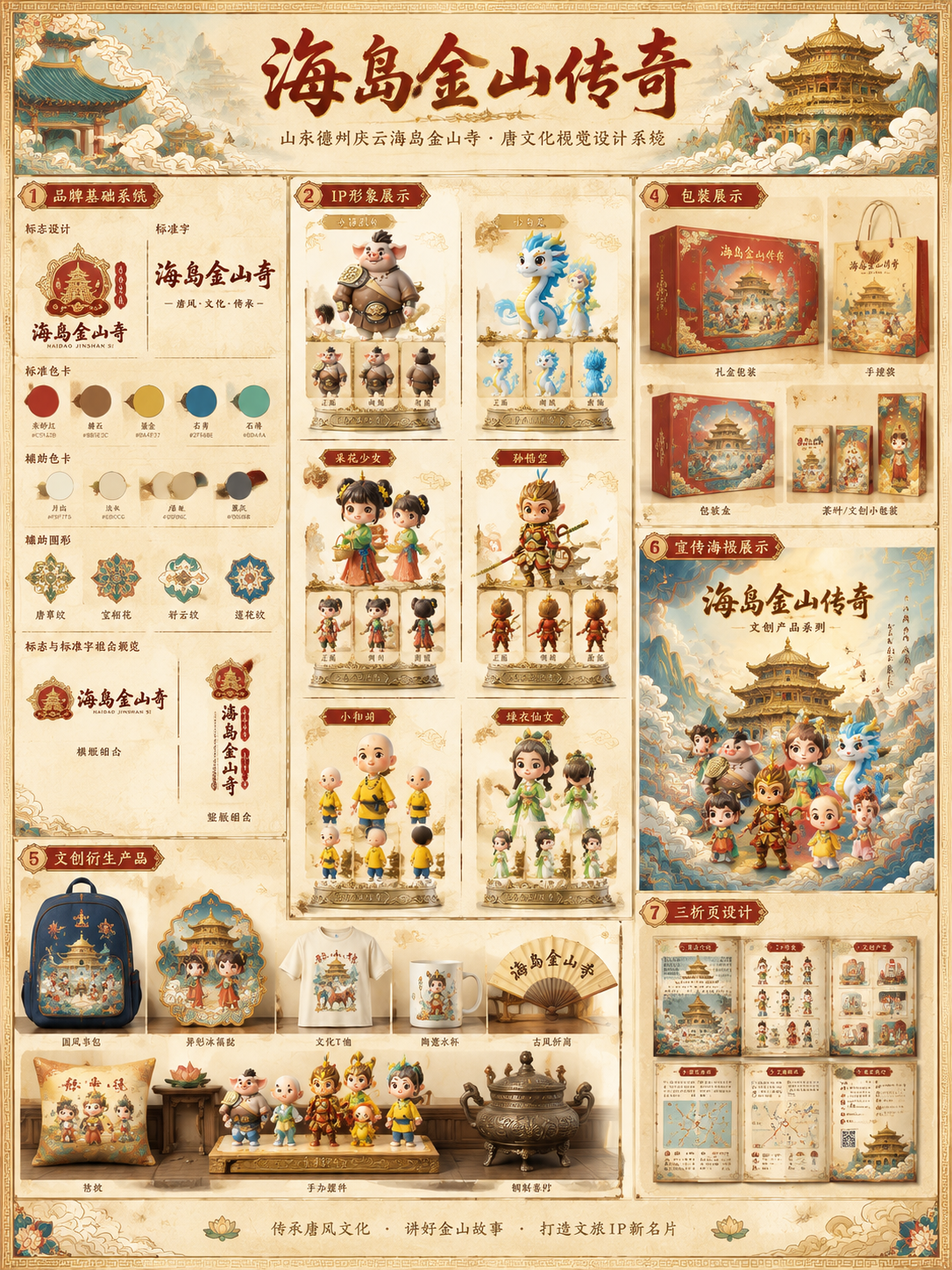 唐朝美学风格的视觉设计展板，竖版90cm×120cm比例，主题… - 图片创意预览