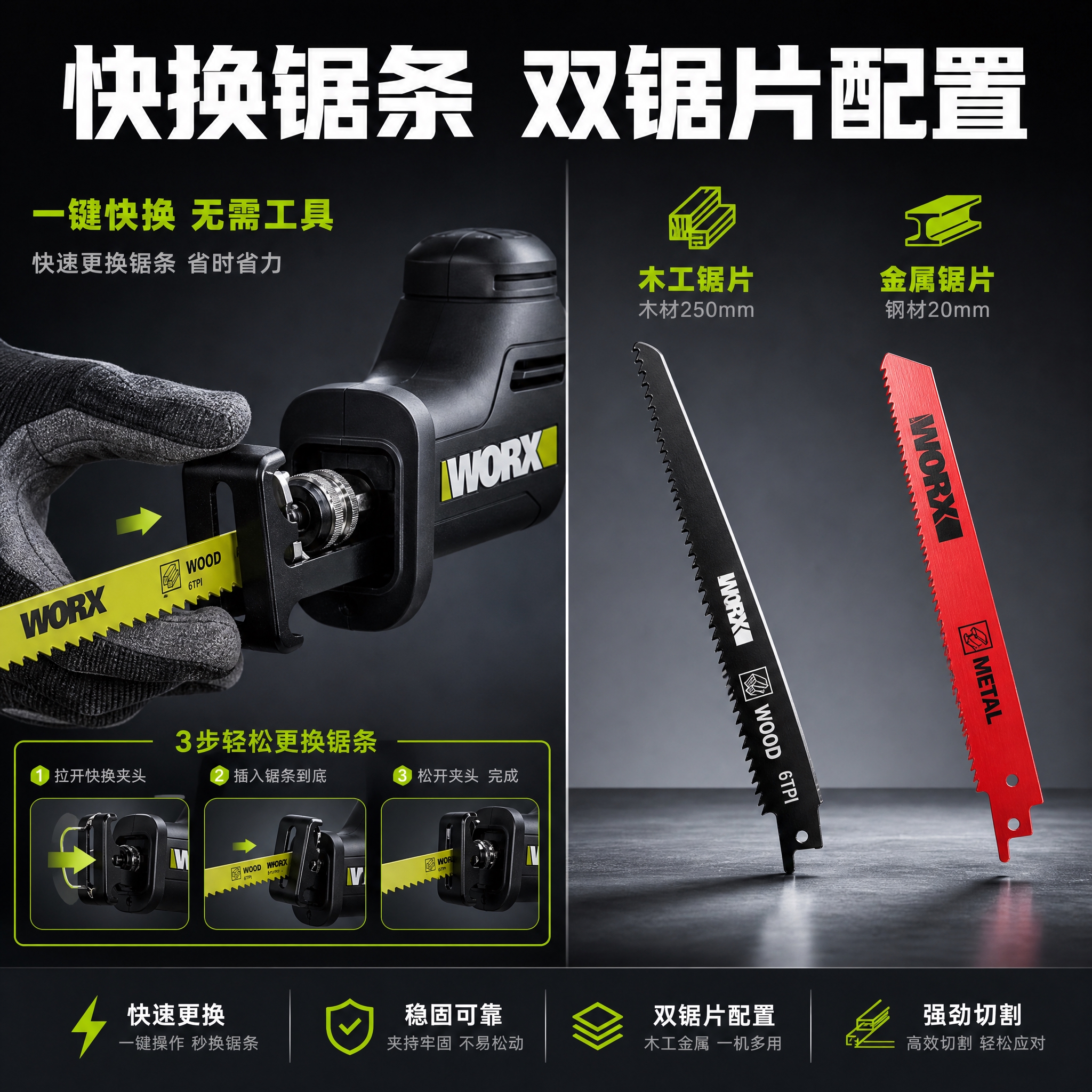 [主图-3] 快换锯条+双锯片图，主题：快换锯条 木工金属双锯… - 图片创意预览