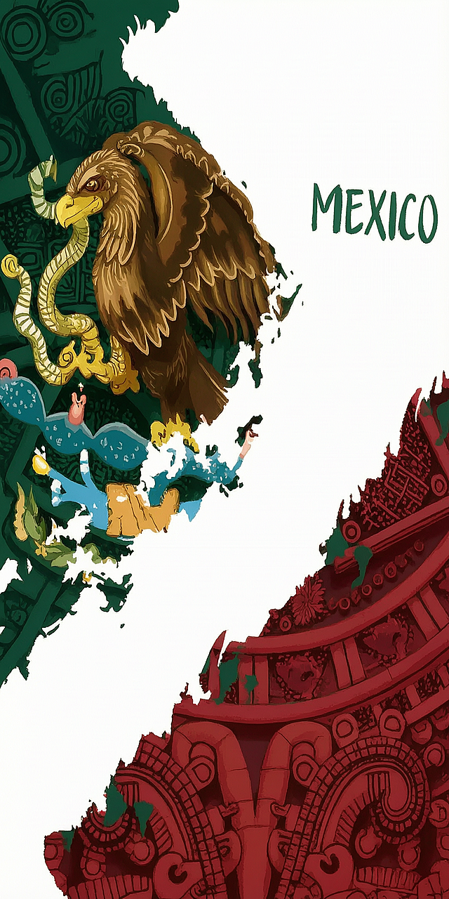 提取手机壳的图案，去掉磁吸环的圆形镂空样式，制作成尺寸为1600*3200的手机壁纸，保留图案原有色彩和设计风格