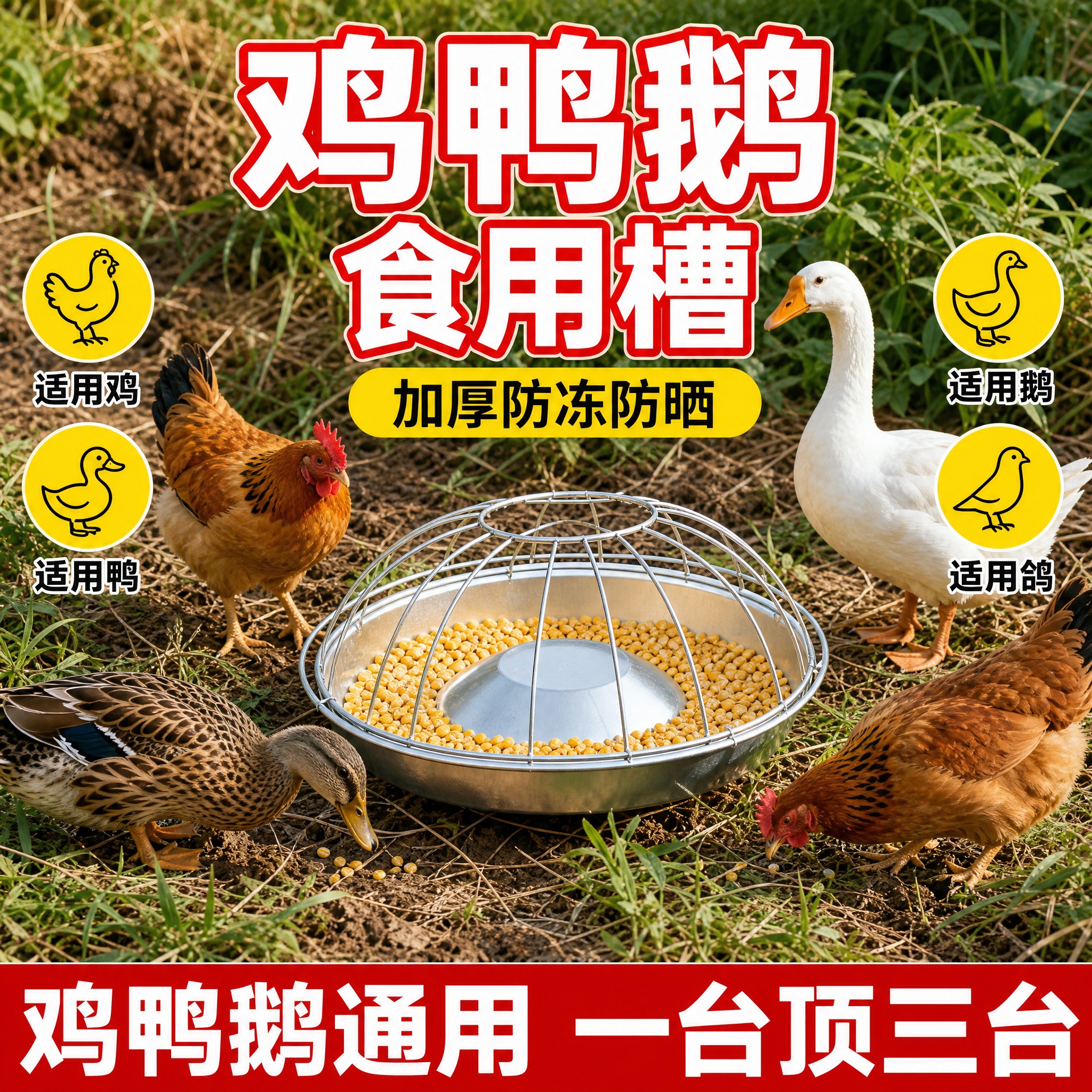 [主图-6] 扩展场景 主题：鸡鸭鹅通用 加厚防冻防晒 多禽种… - 图片创意预览