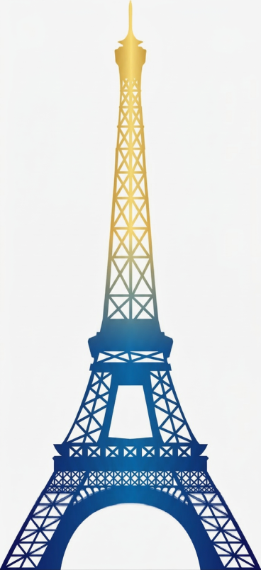 将塔的颜色改为蓝色和金色渐变预览效果