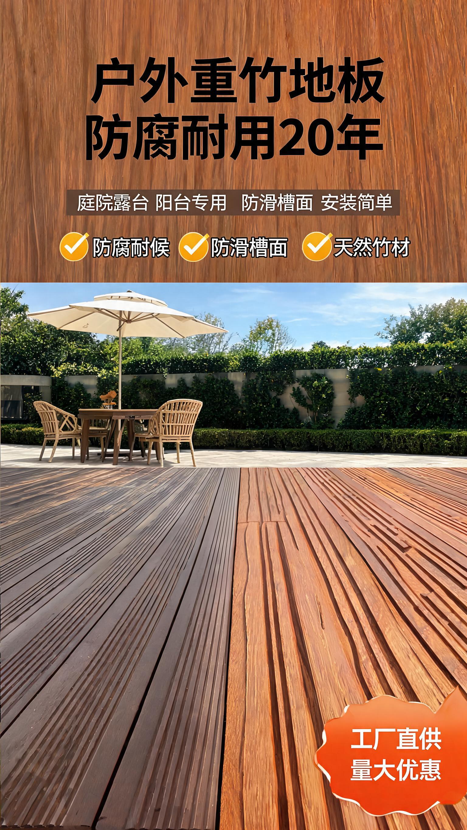 [商品] 使用【图1】咖啡色小沟槽竹木地板和【图2】柚木色大波… - 图片创意预览