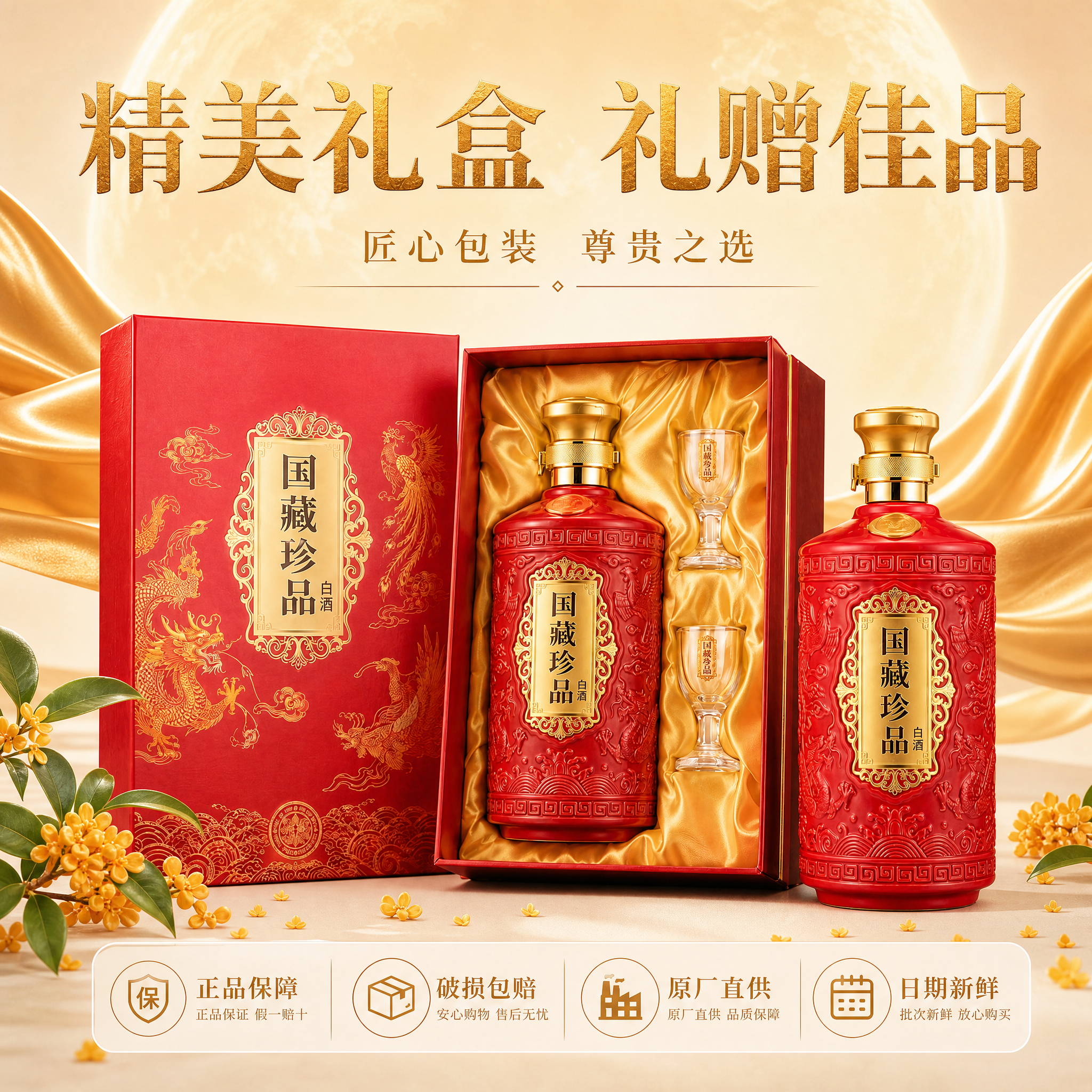 将当前图片翻新为明亮精致的中秋节主图。完整保留原商品、包装、品… - 图片创意预览