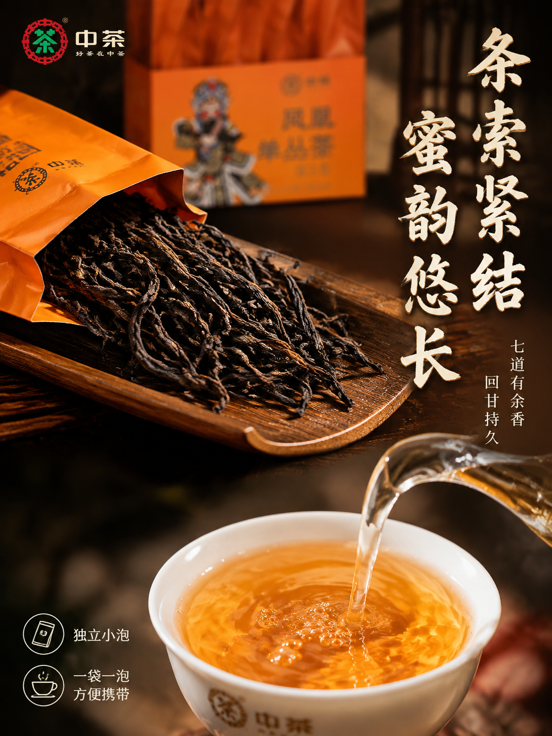 [主图-3] 细节与冲泡展示 中茶凤凰单丛茶蜜兰香 微观种草… - 图片创意预览