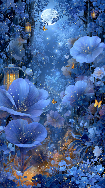 以超高清画质呈现，画面细节清晰可见，笔触细腻，色彩鲜艳且层次丰富，每个元素都精致无比，整体画面如同高精度的艺术品，清晰锐利，毫无模糊之感，巨大的花朵，梦幻丛林，茂密植物，紫荆花，各种奇异花朵，大叶植物预览效果