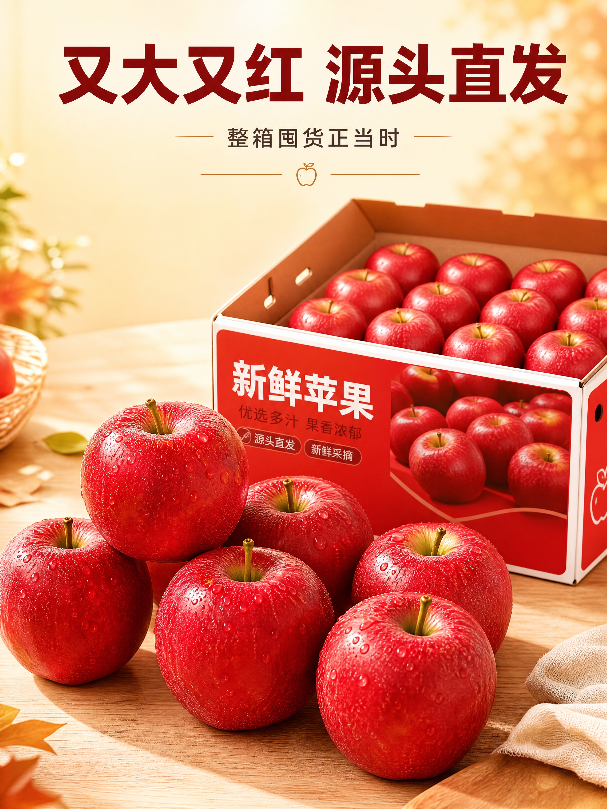 [商品] 使用【图2】【图3】【图4】【图5】中的天水花牛苹果… - 图片创意预览