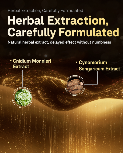 替换所有中文文字为英文：草本萃取 精选配制 -> Herbal Extraction, Carefully Formulated，天然草本植物萃取延时不麻 -> Natural herbal extr预览效果