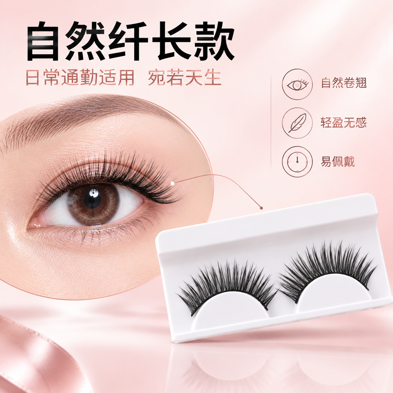 [主图-2] 核心卖点 睫毛款式效果展示。 [统一基调] 整体… - 图片创意预览