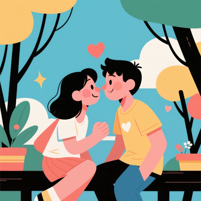 情侣恋爱情景预览效果