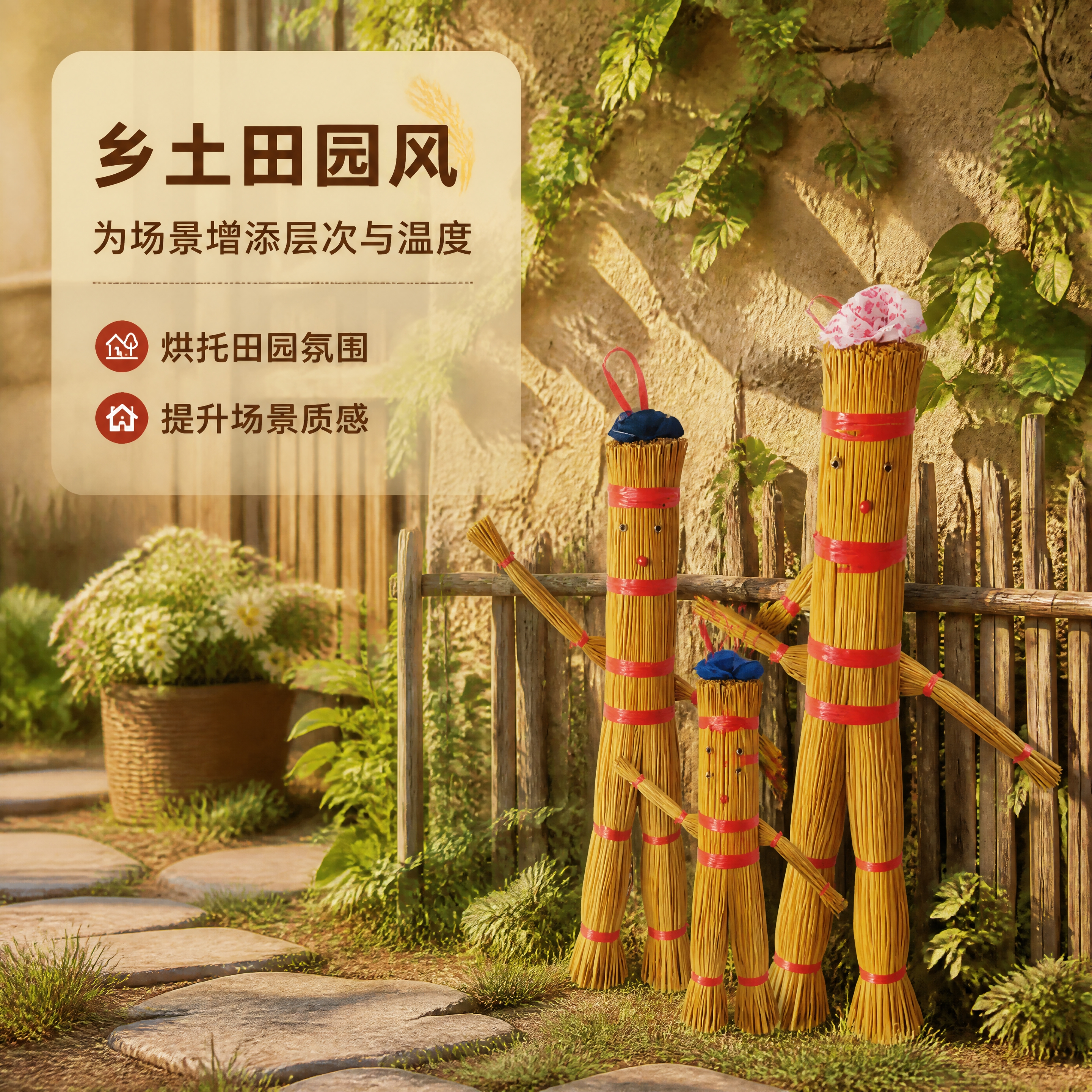 [商品] 使用【图4】【图5】糯草人一家田园造景摆件；保留糯草… - 图片创意预览