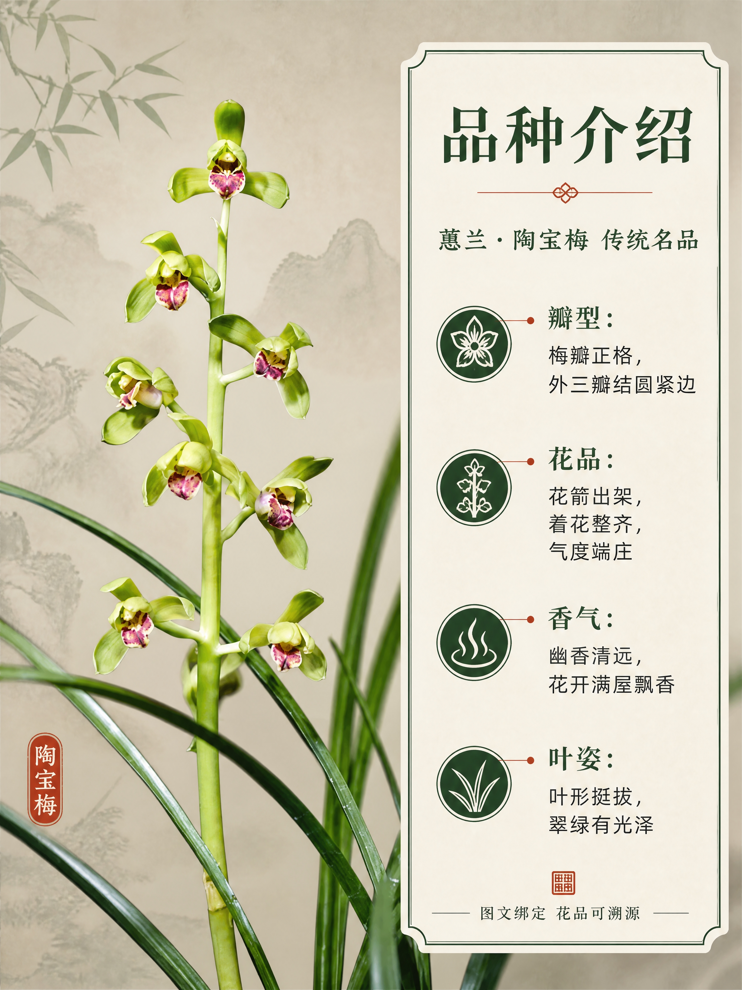 [商品] 使用【图1】蕙兰陶宝梅开花图；保留花箭、花朵数量、瓣… - 图片创意预览