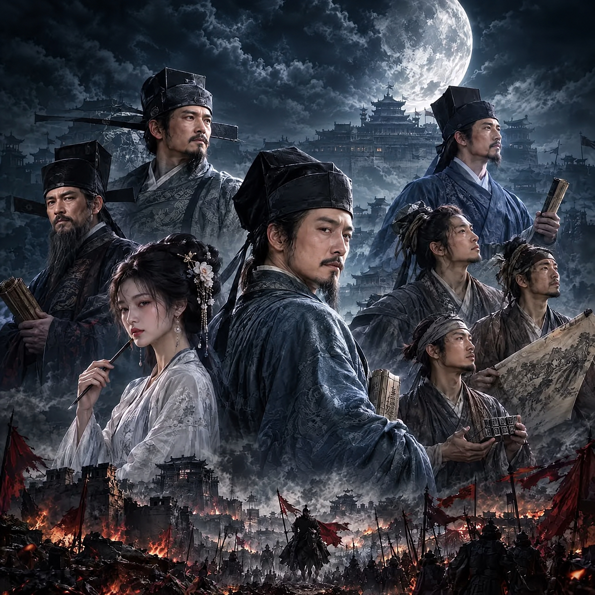编辑指令：移除画面最上方正中央的巨大石雕人物巨像，让该区域自然… - 图片创意预览