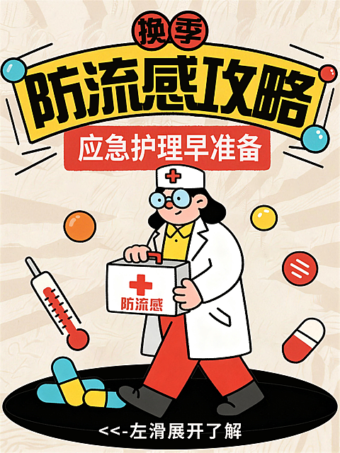 换季防流感攻略应急急救小红书封面
