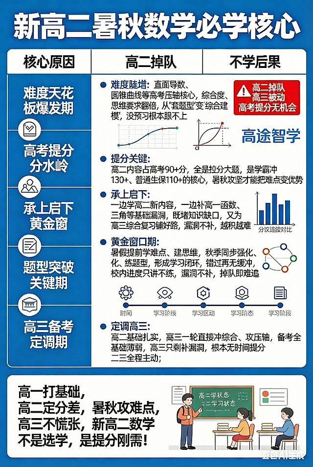 将提供的“高途智学”logo添加到海报的右上角，保持海报原有内容、排版、配色风格不变，logo添加后自然融入整体画面