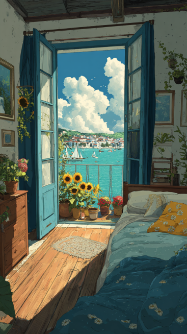 Studio Ghibli style, hand-painted watercolor and gouache aesthetic, soft dreamy lighting with warm s预览效果