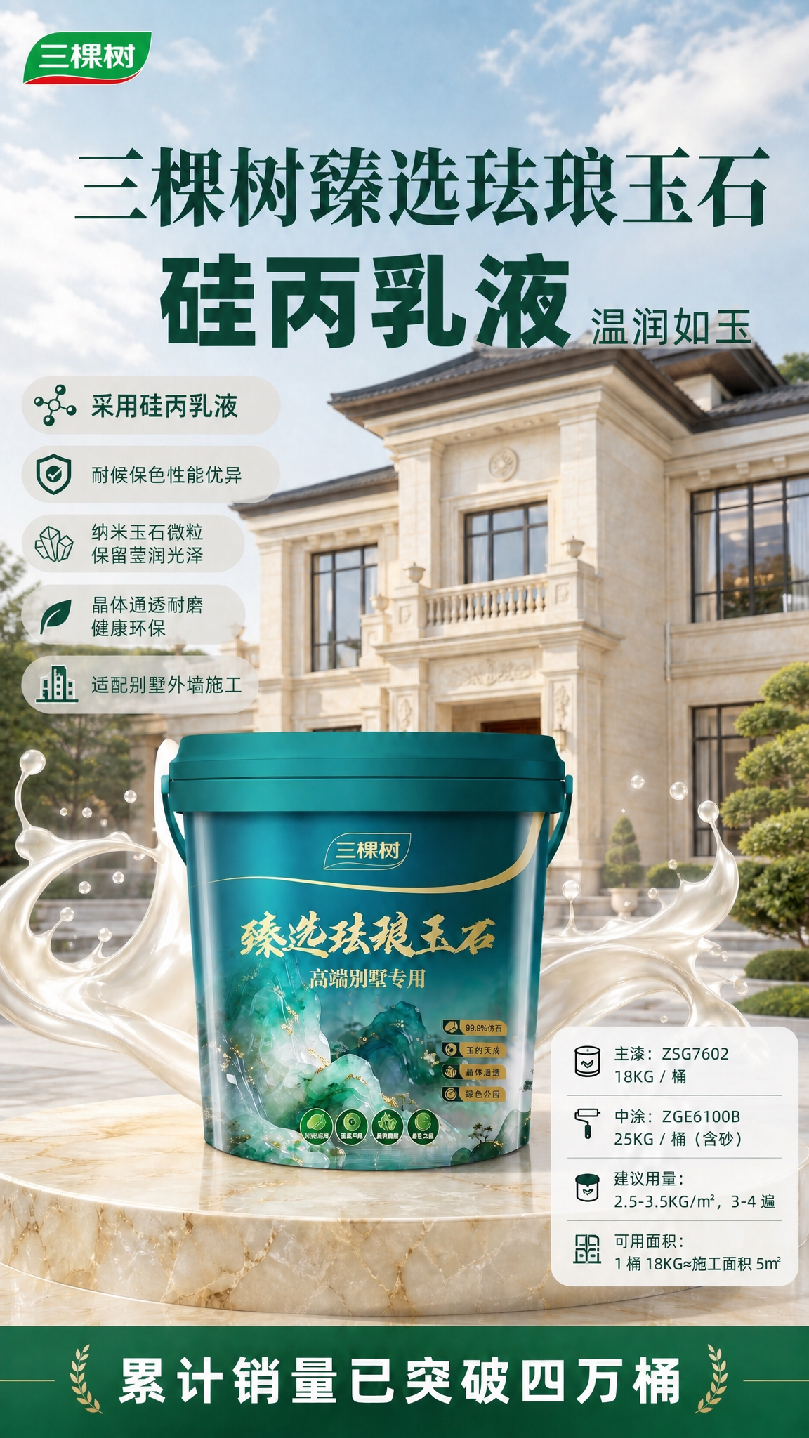 基于这张海报进行修改：将画面中所有出现的"改性硅丙乳液"文字全… - 图片创意预览