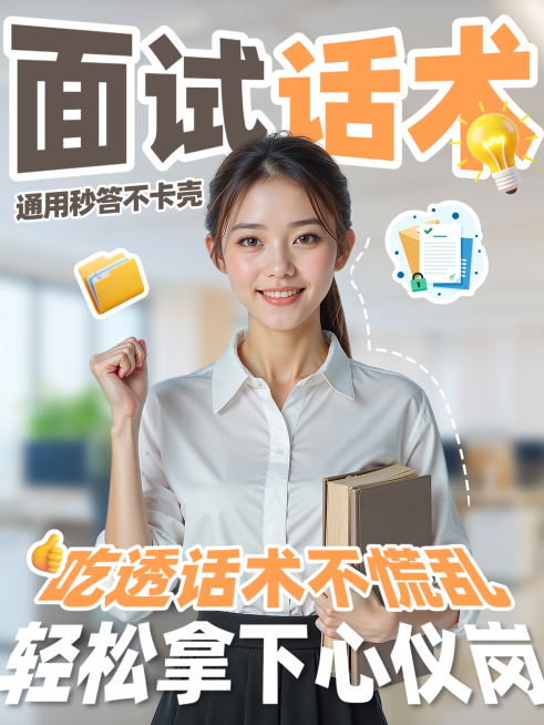 小红书人像封面职场面试话术技巧招聘求职预览效果