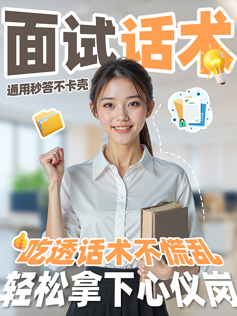 小红书人像封面职场面试话术技巧招聘求职