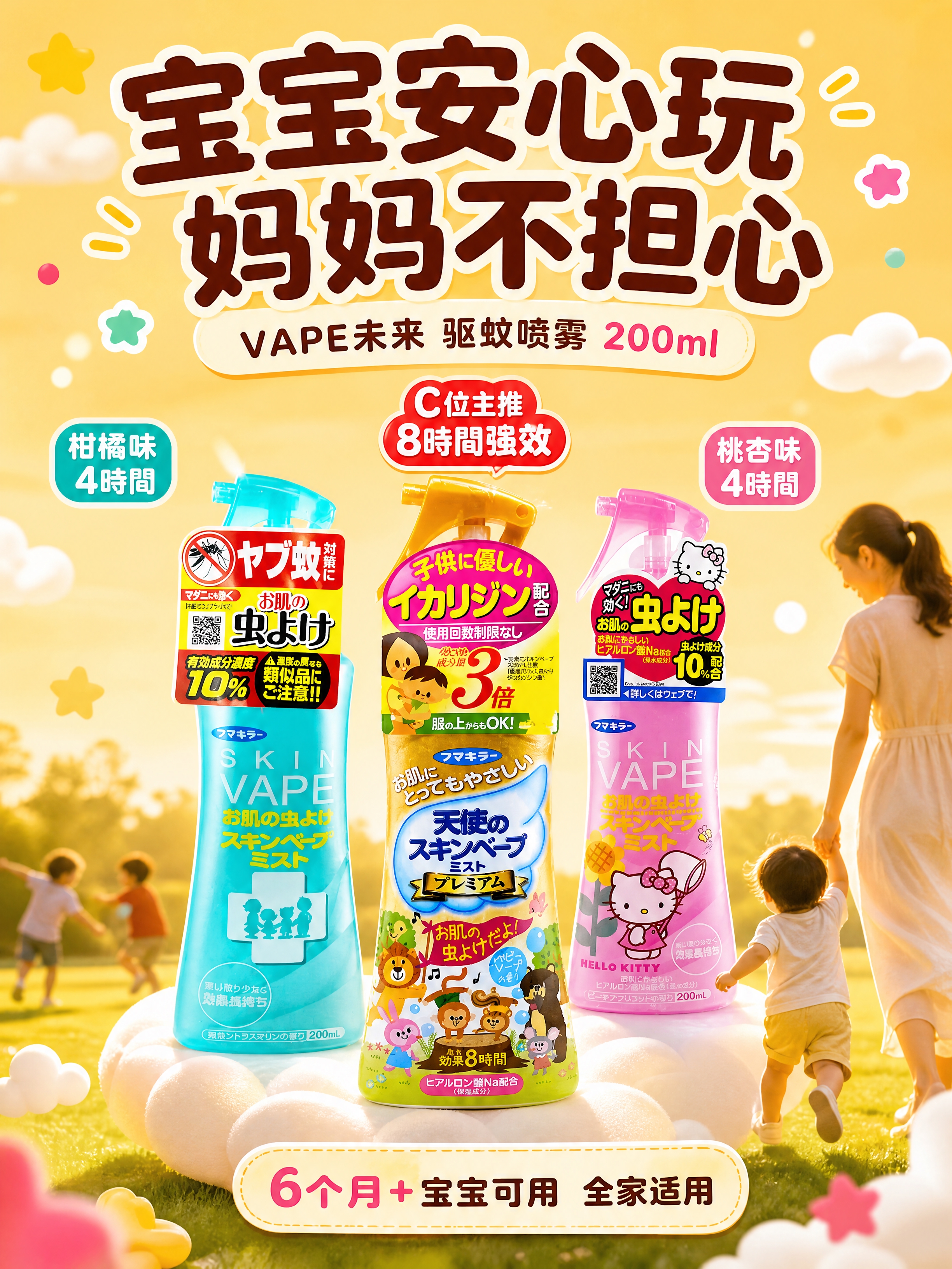 [商品] 使用【图1】柑橘味蓝绿瓶、【图2】桃杏味粉瓶Hell… - 图片创意预览