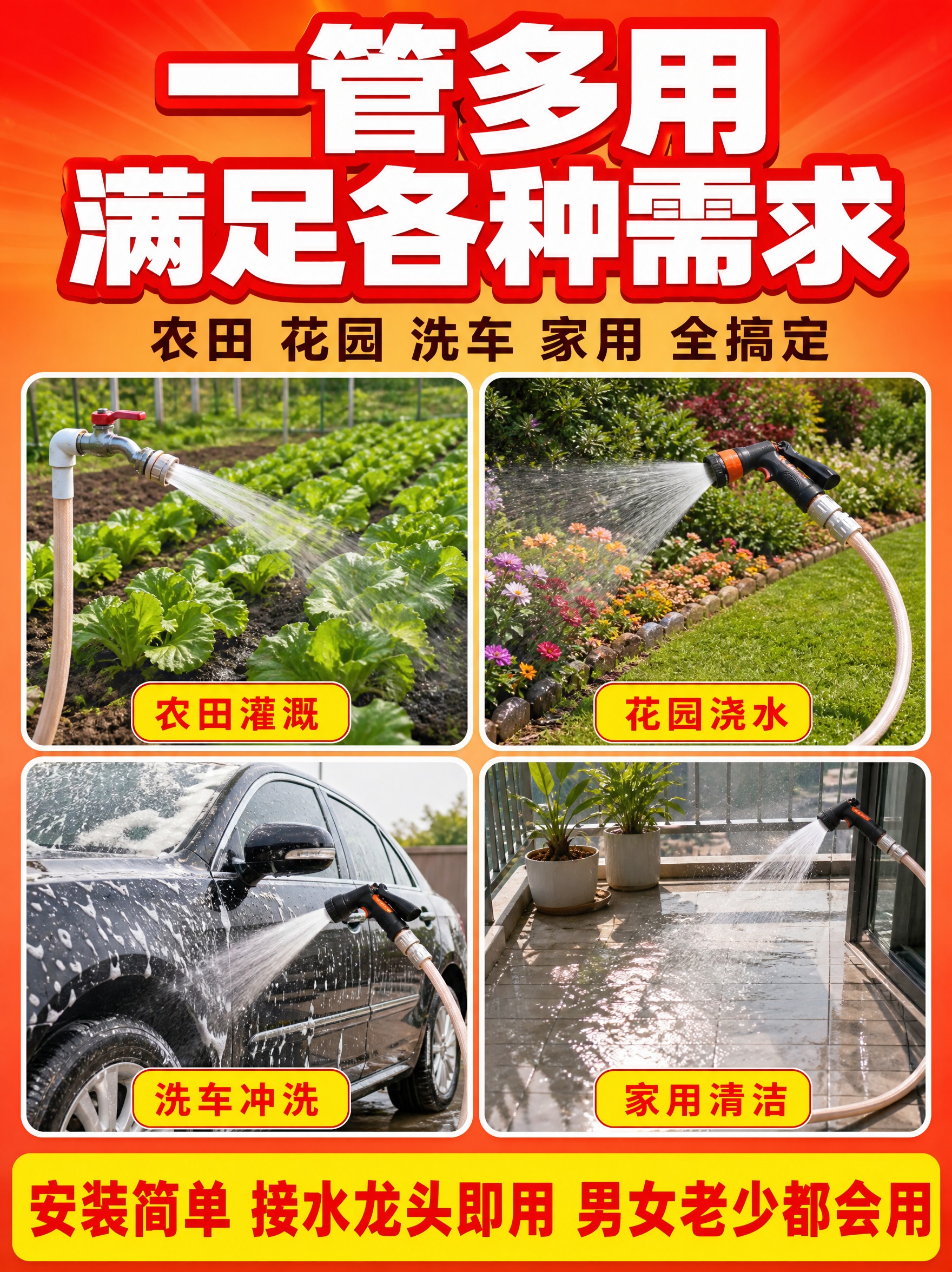 [商品] 使用【图1】浅粉色多层网格纤维增强水管；在每个场景中… - 图片创意预览