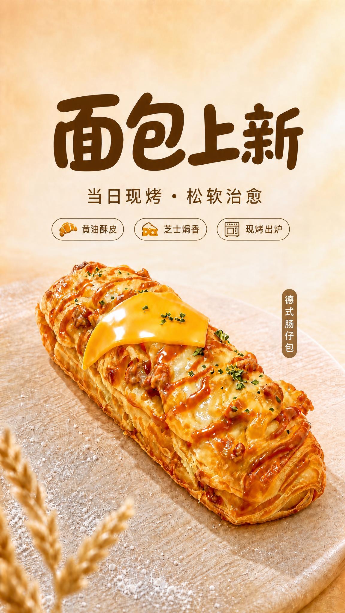 在图1海报基础上做局部位置微调，保持原有整体风格、暖色渐变背景… - 图片创意预览