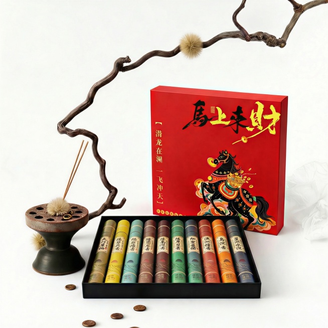 将图一中香换成图二中的香，调整图二中香的角度和光影色调，使香与整体环境自然融合，不改变其他内容，使用全能图像2.0模型生成预览效果