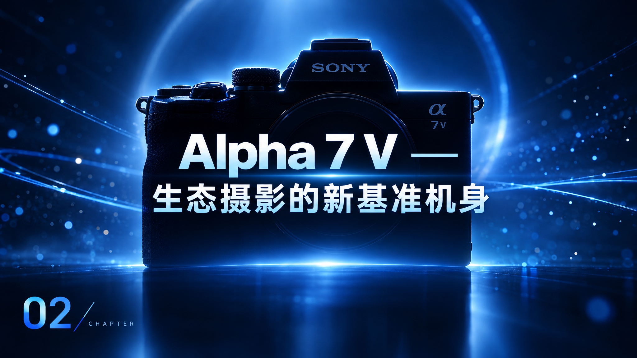 PPT章节过渡页，16:9横版。第二部分标题"Alpha 7… - 图片创意预览