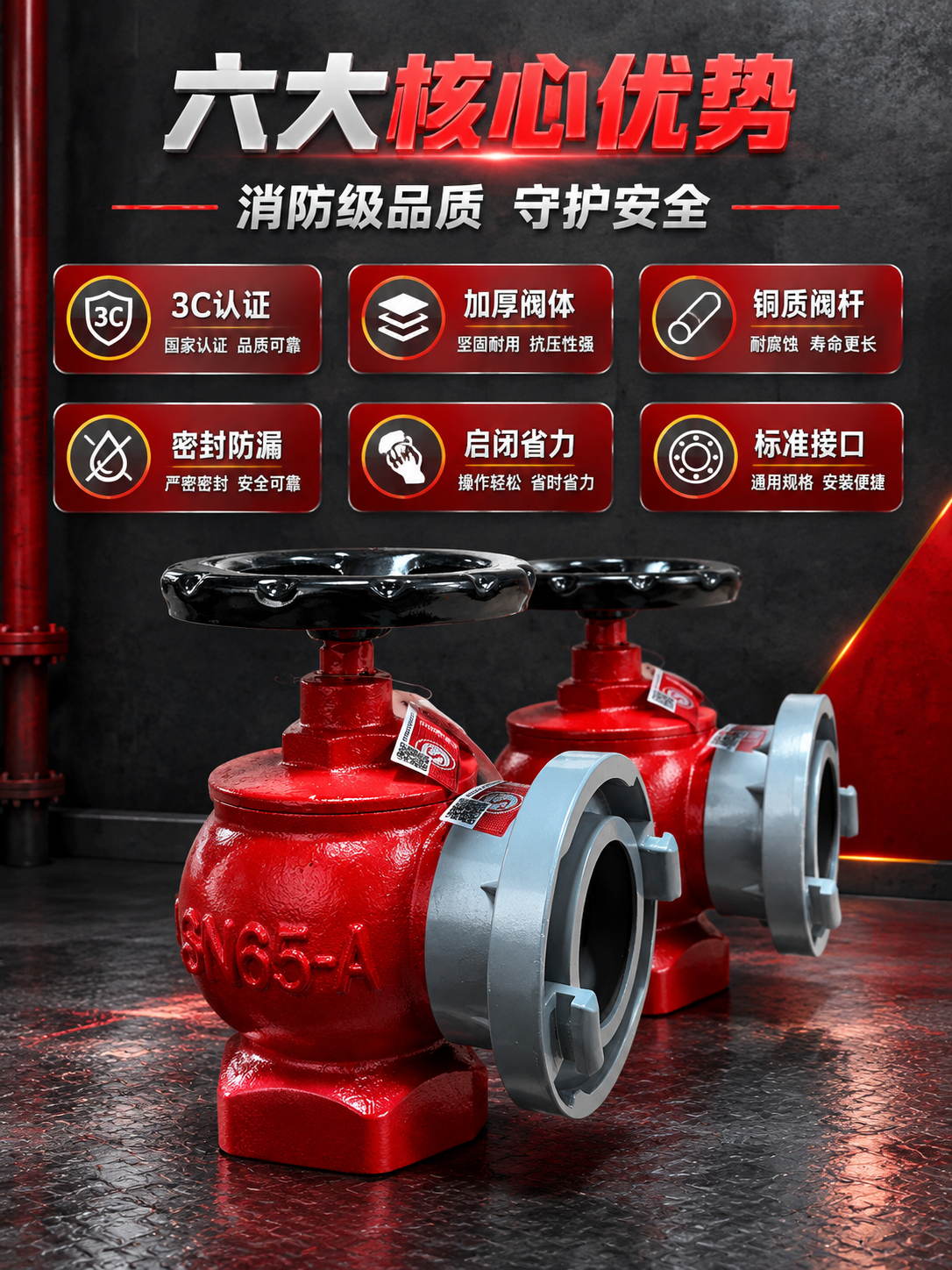 [商品] 使用【图3】双SN65-A型室内消火栓展示图；保留红… - 图片创意预览