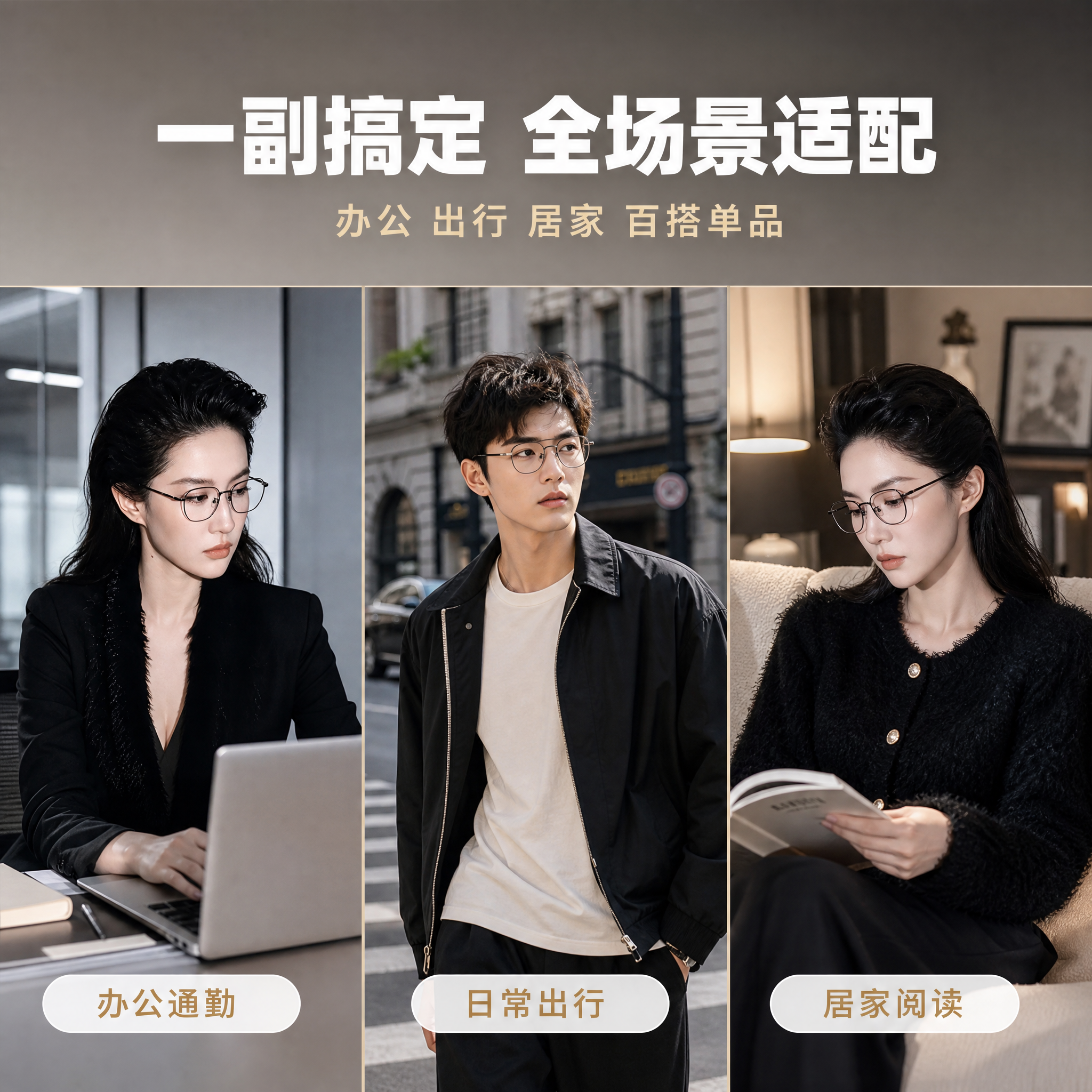 [主图-6] 主题：多场景佩戴 日常百搭。唯一任务：扩展使用场… - 图片创意预览