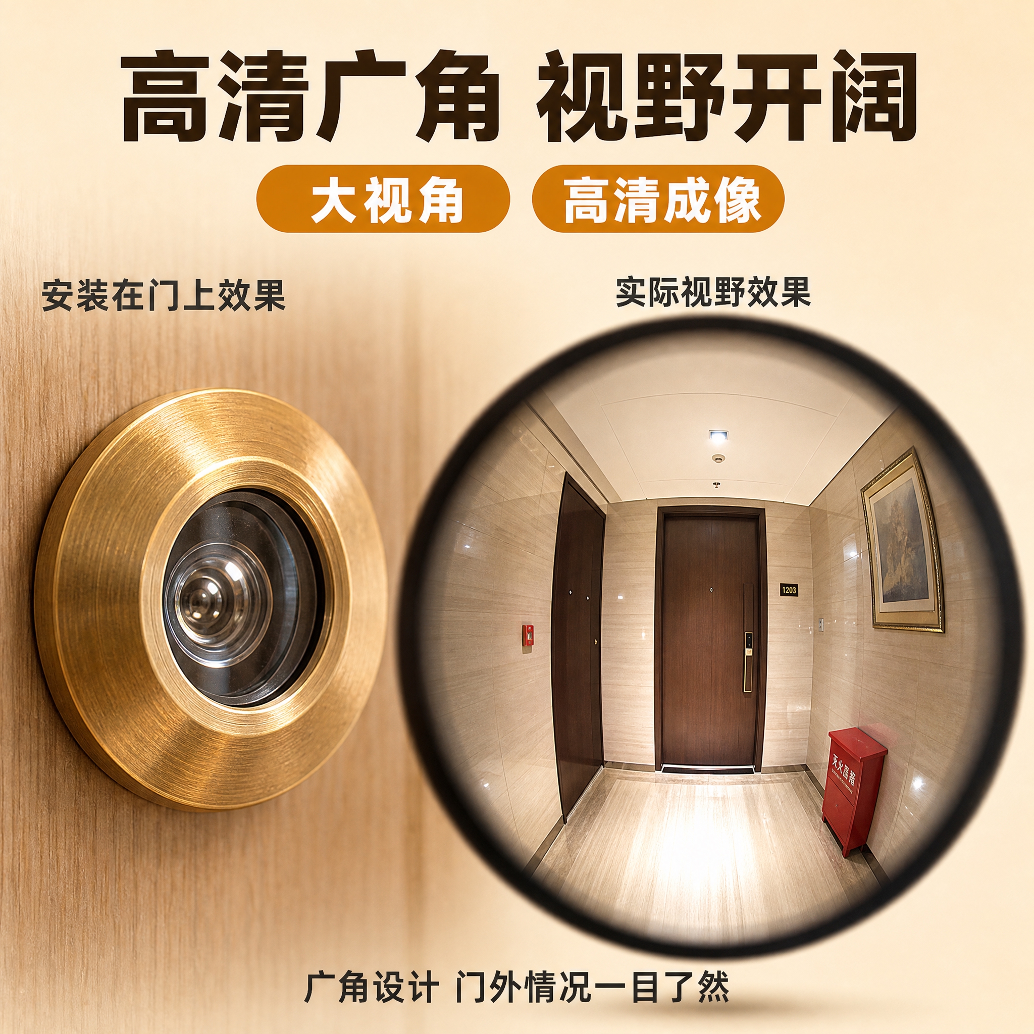 [主图-4] 功能效果展示图，主题：高清广角视野效果，展示猫眼… - 图片创意预览