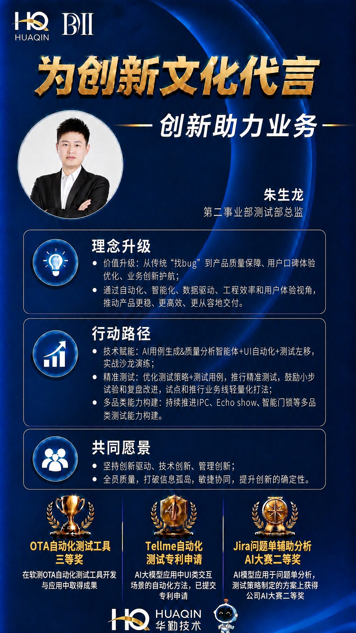 基于参考图修改：底部三个奖杯下方的说明小字（白色小字）字体风格… - 图片创意预览