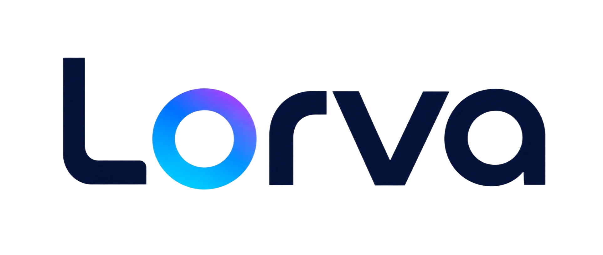 提取参考图中的英文"Lorva"文字，深蓝色字体，字母o为蓝紫… - 图片创意预览