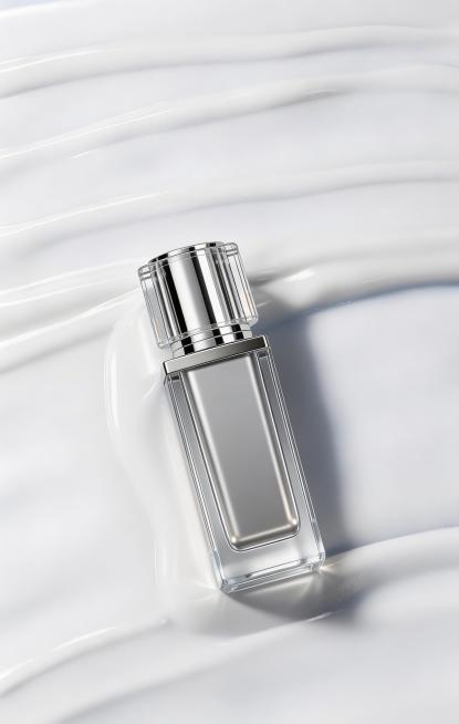 将图1产品替换为图2产品，保留图1的流动奶白色膏体背景和光影效果，使用全能图像2.0模型预览效果