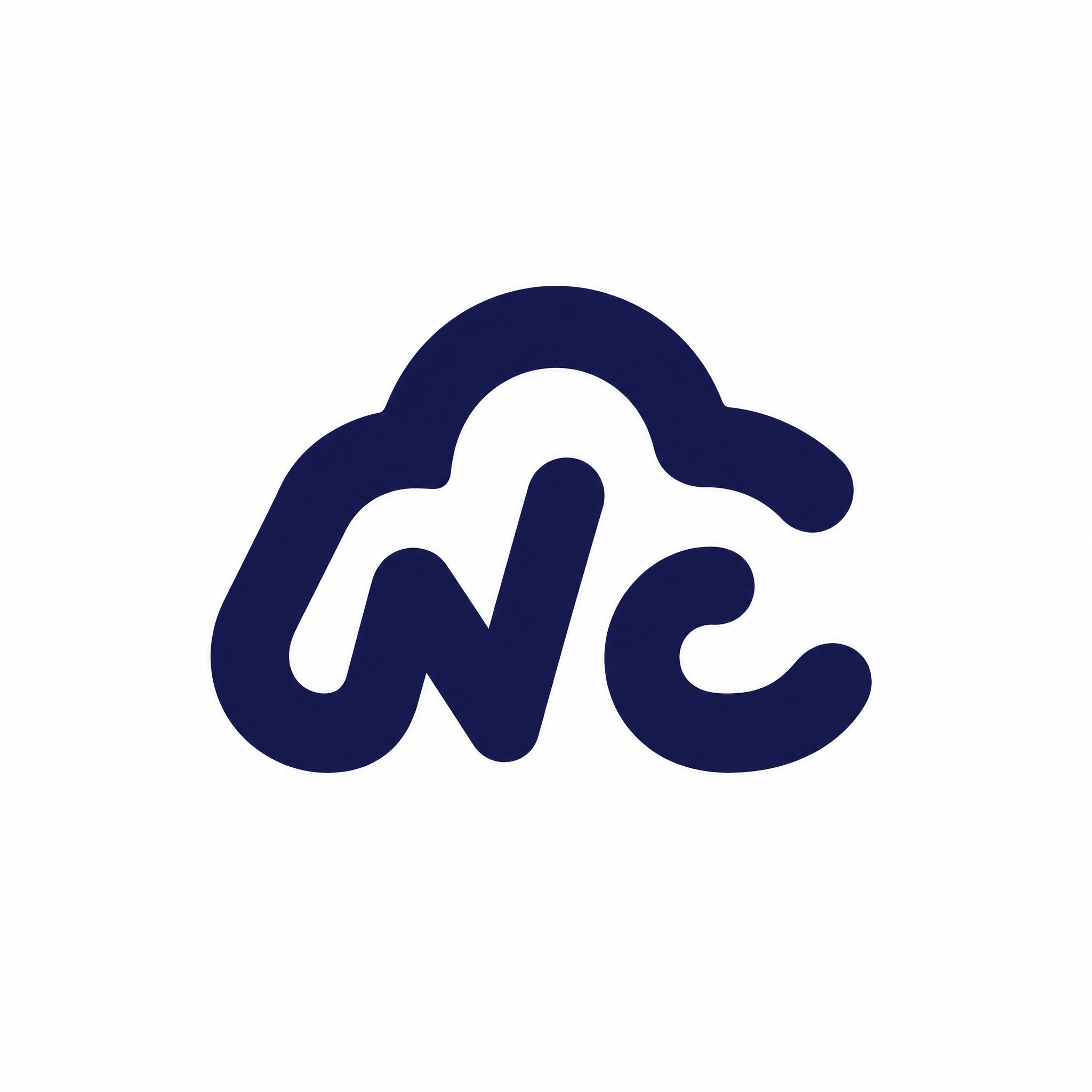 参考图中的云朵logo风格，将字母N和C融合设计成云朵造型的标… - 图片创意预览