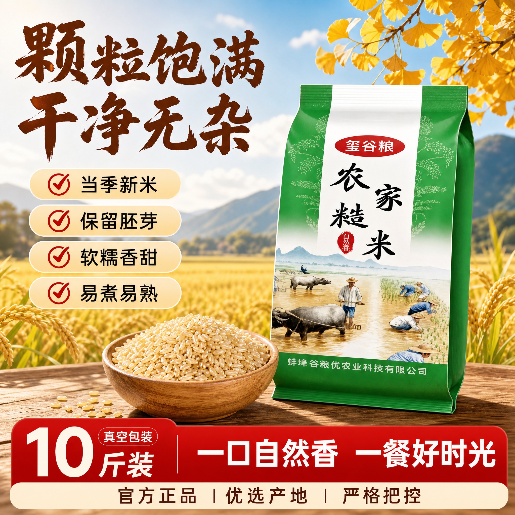 [主图-1] 玺谷粮农家糙米 首图点击率 颗粒饱满干净无杂 食… - 图片创意预览