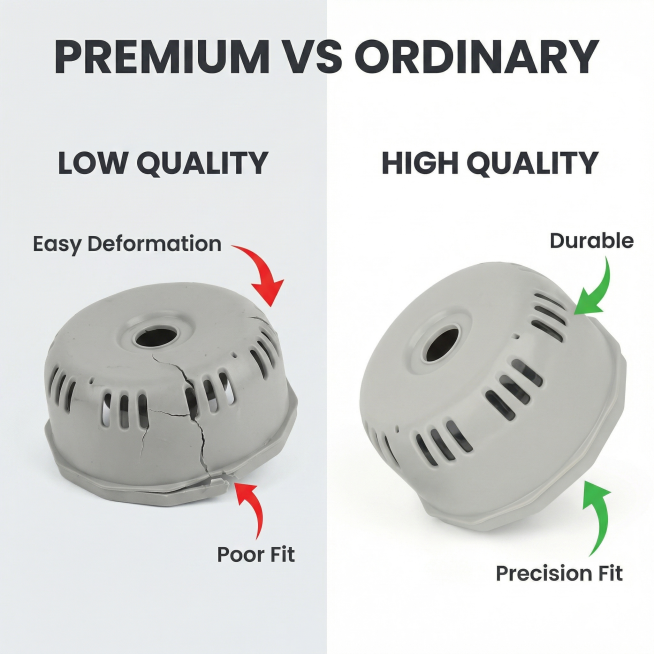 [主图 6] comparison with ordinary
[氛围风格] 硬核品质对比，客观直观。
[画面元素] 商业摄影质感、光线柔和通透、产品清晰真实、画面干净高级。双栏对比布局，左侧展示普通预览效果