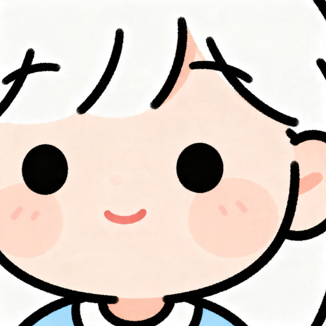 一个可爱的卡通人物头像，风格简约清新，线条流畅，色彩明快，适合作为社交平台头像，画面干净聚焦于脸部特写预览效果