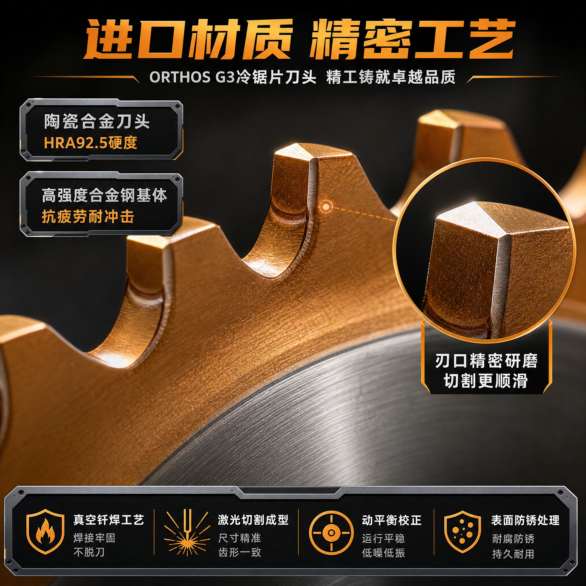 [主图-3] 材质工艺细节特写图，放大展示ORTHOS G3冷… - 图片创意预览