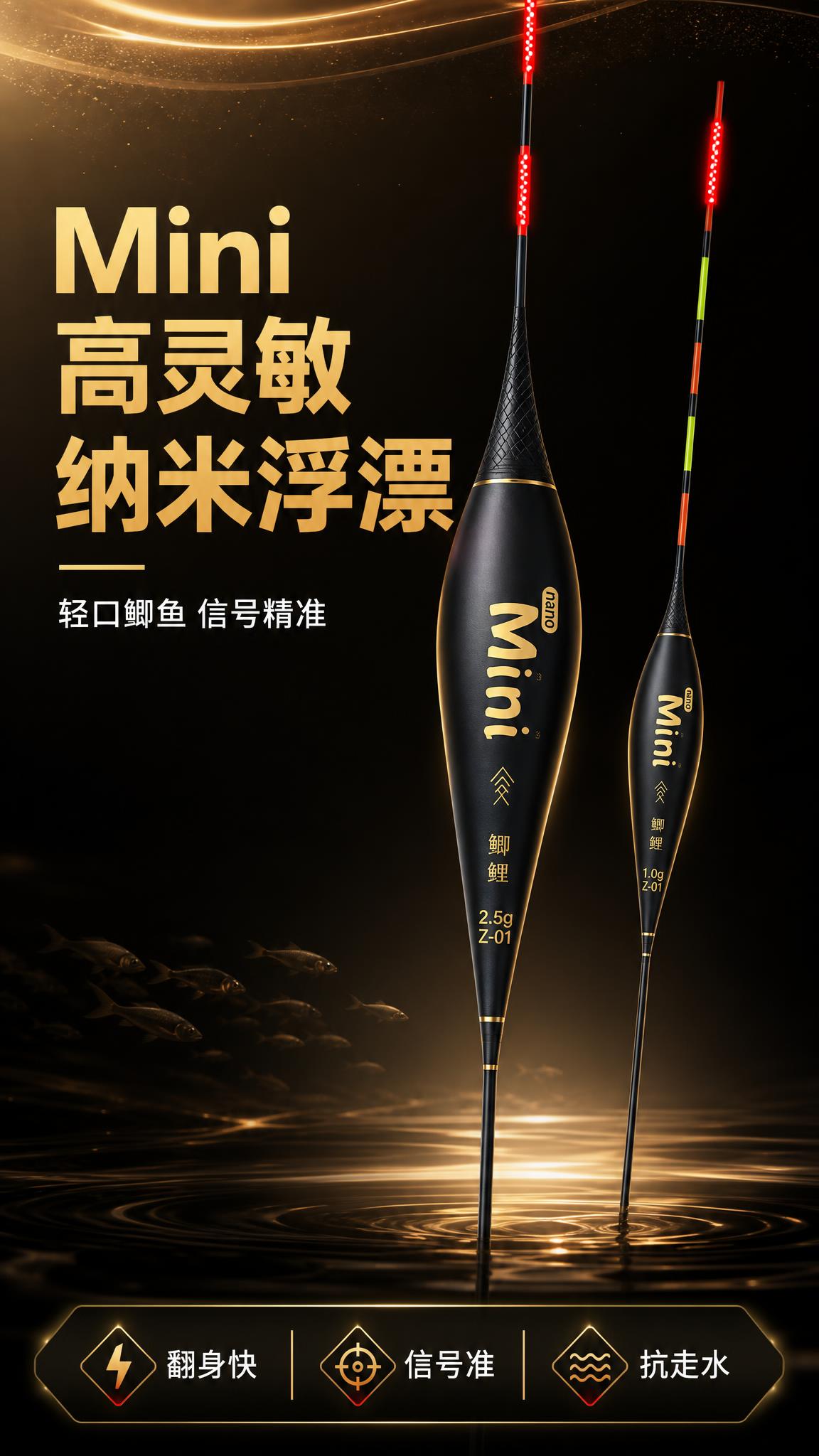 [商品] 使用【图1】Mini系列黑色纳米浮漂（大款+小款）；… - 图片创意预览