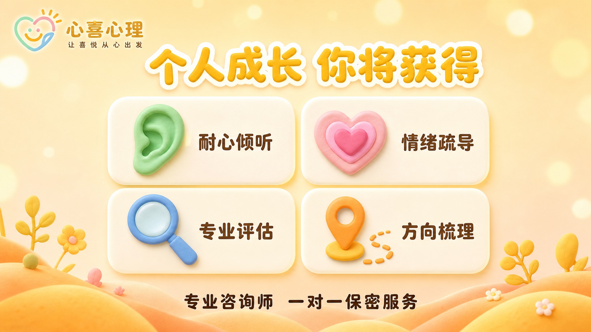 [主图-4] 美团个人成长心理咨询团购图，服务亮点与收获，突出… - 图片创意预览