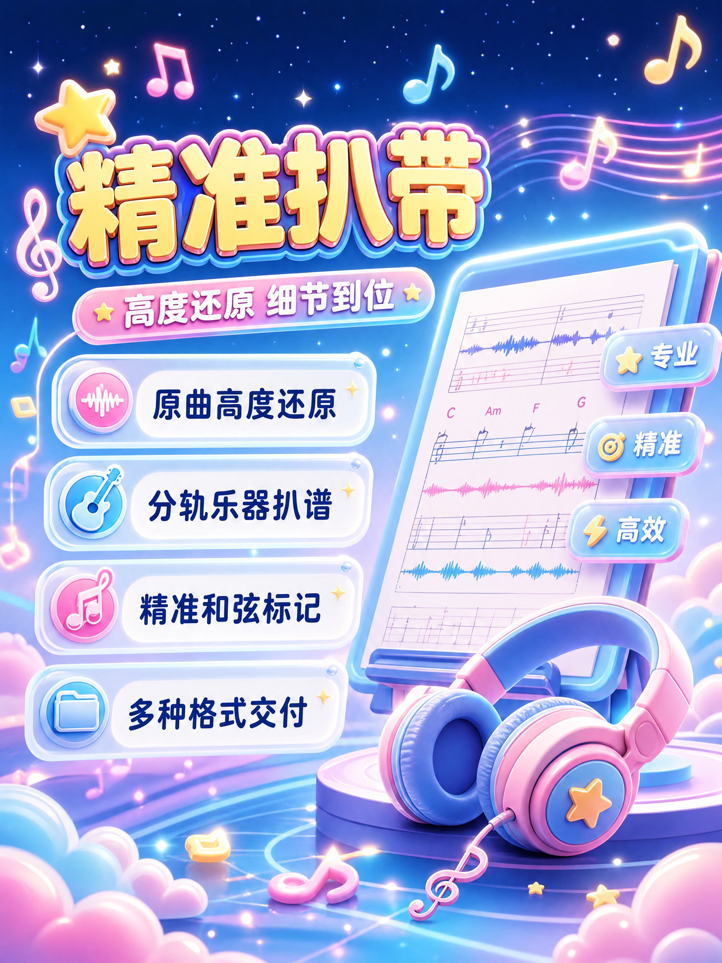 [商品] 使用【图1】【图2】作为音乐服务视觉风格参考；保留3… - 图片创意预览