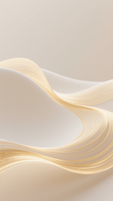 极简主义抽象背景，柔和米白色调，优雅流畅的波浪形线条设计，线条呈现出明亮的金色，带有细腻的纹理和光泽感，整体画面简洁大气，具有现代高级感，光线柔和均匀，营造出宁静优雅的氛围。预览效果
