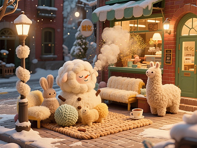 温暖治愈的场景画面，毛绒绒的世界最动人的，在于它用最柔软的方式，消解了世界的坚硬与寒冷。