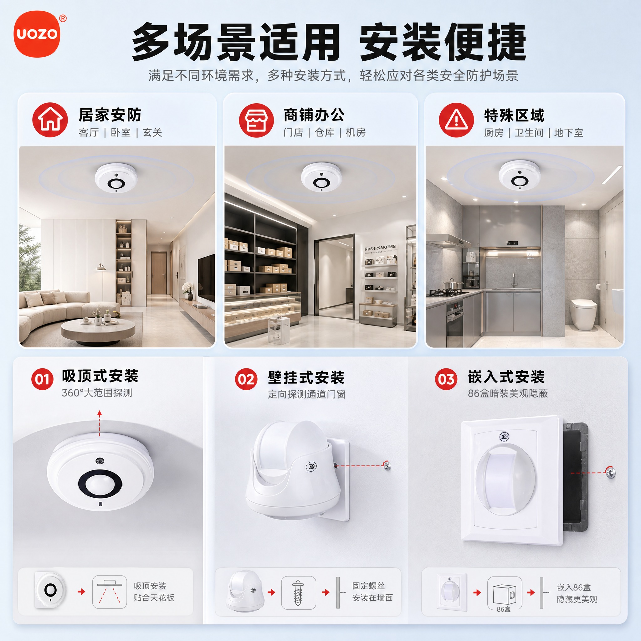 [主图-4] 场景适用与安装方式：多场景应用+多种安装方式演示… - 图片创意预览