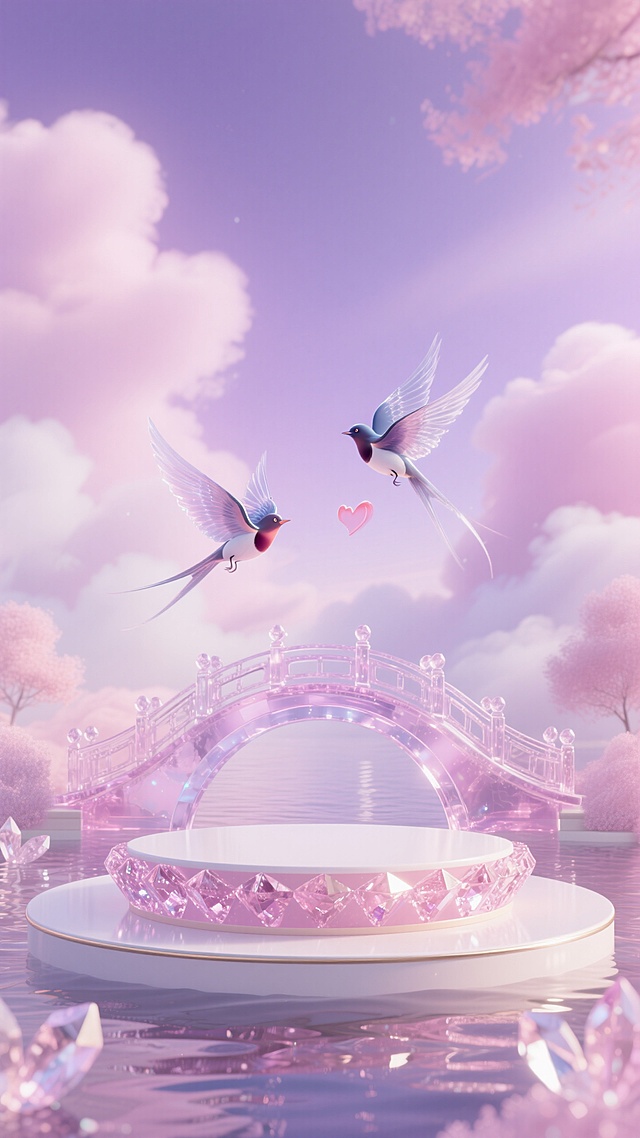 七夕氛围电商背景