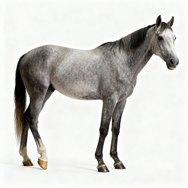 白色背景里面，出现马和它的蹄子