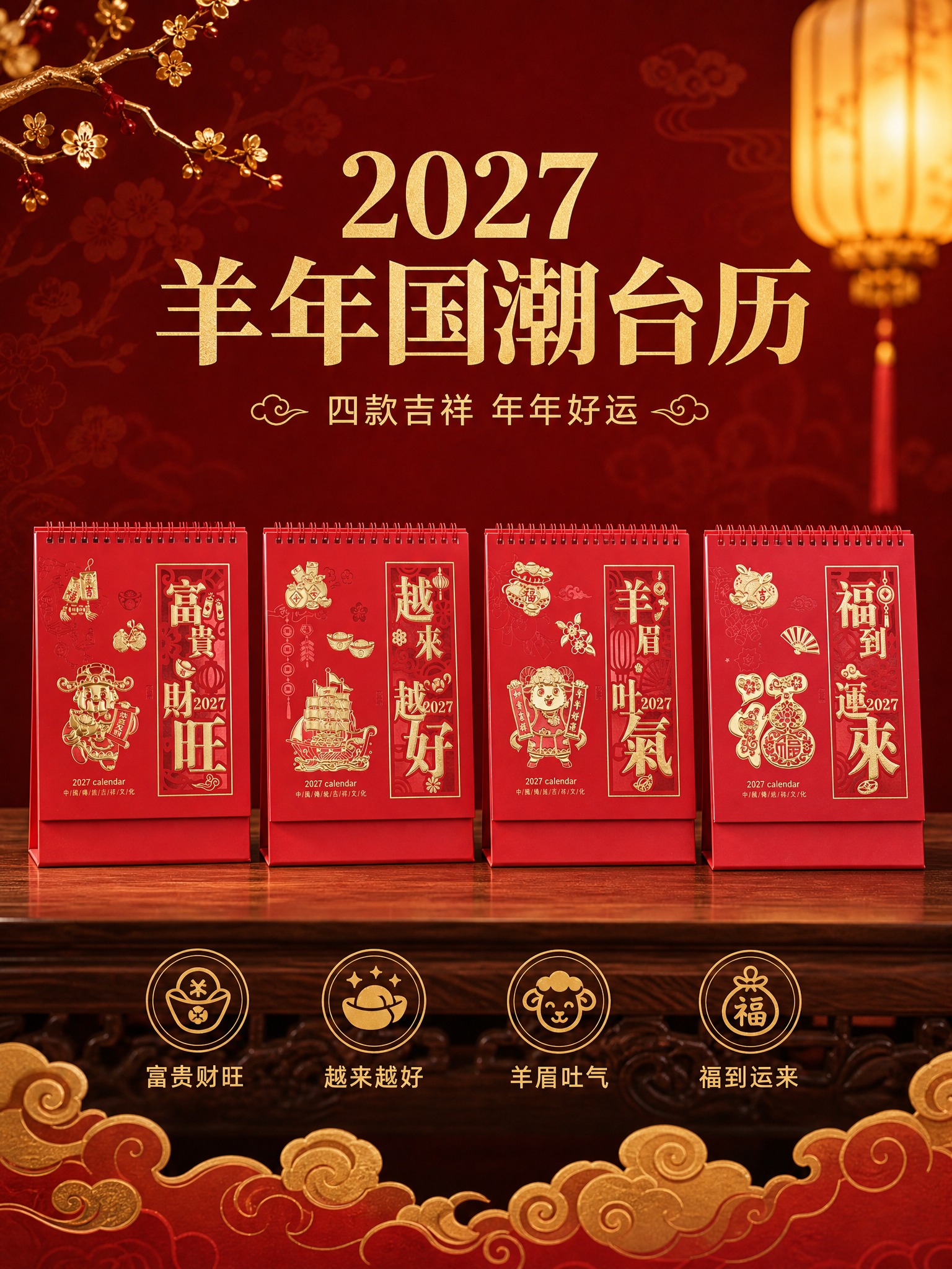 [商品] 使用【图1富贵财旺款】【图2越来越好款】【图3羊眉吐… - 图片创意预览